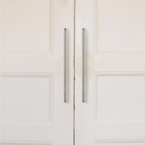 Contemporary Brushed Nickel Cabinet Pulls Silver Handles - Picture 4 of 6